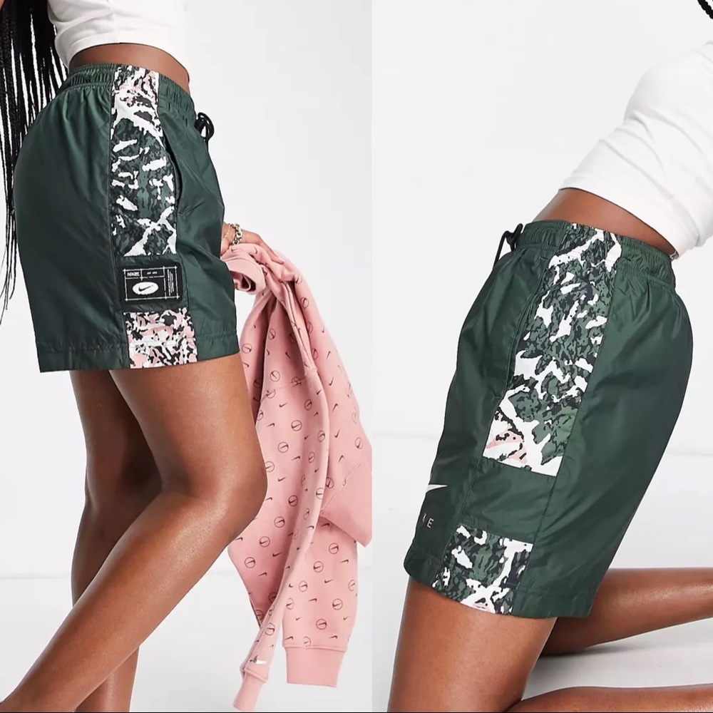 Nike Green and Black Women's Shorts